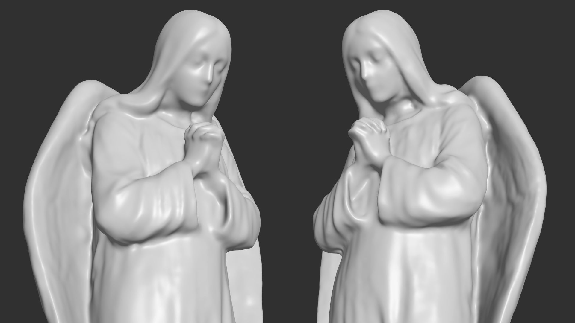 Angel Figurine - 3D Printable 3D print model_1