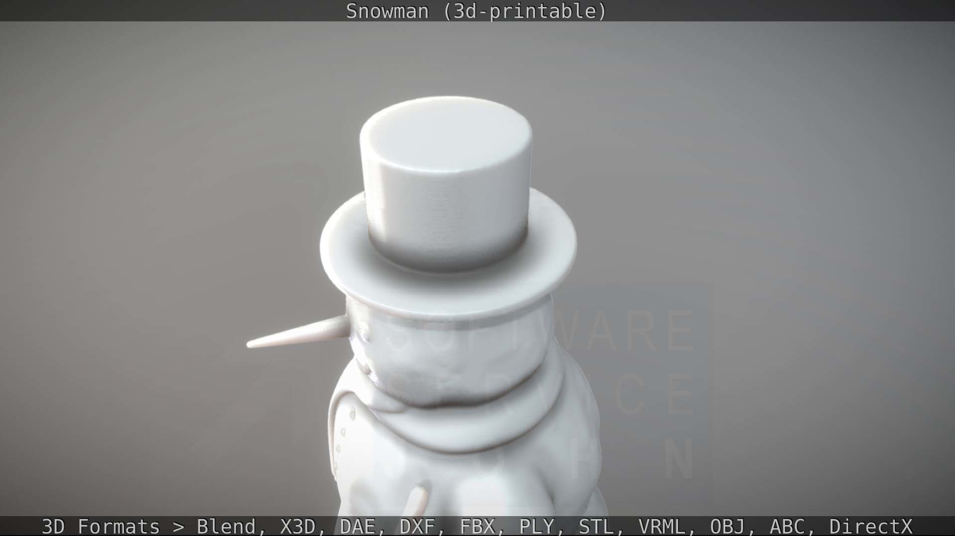 Snowman 3d-printable 3D print model_46
