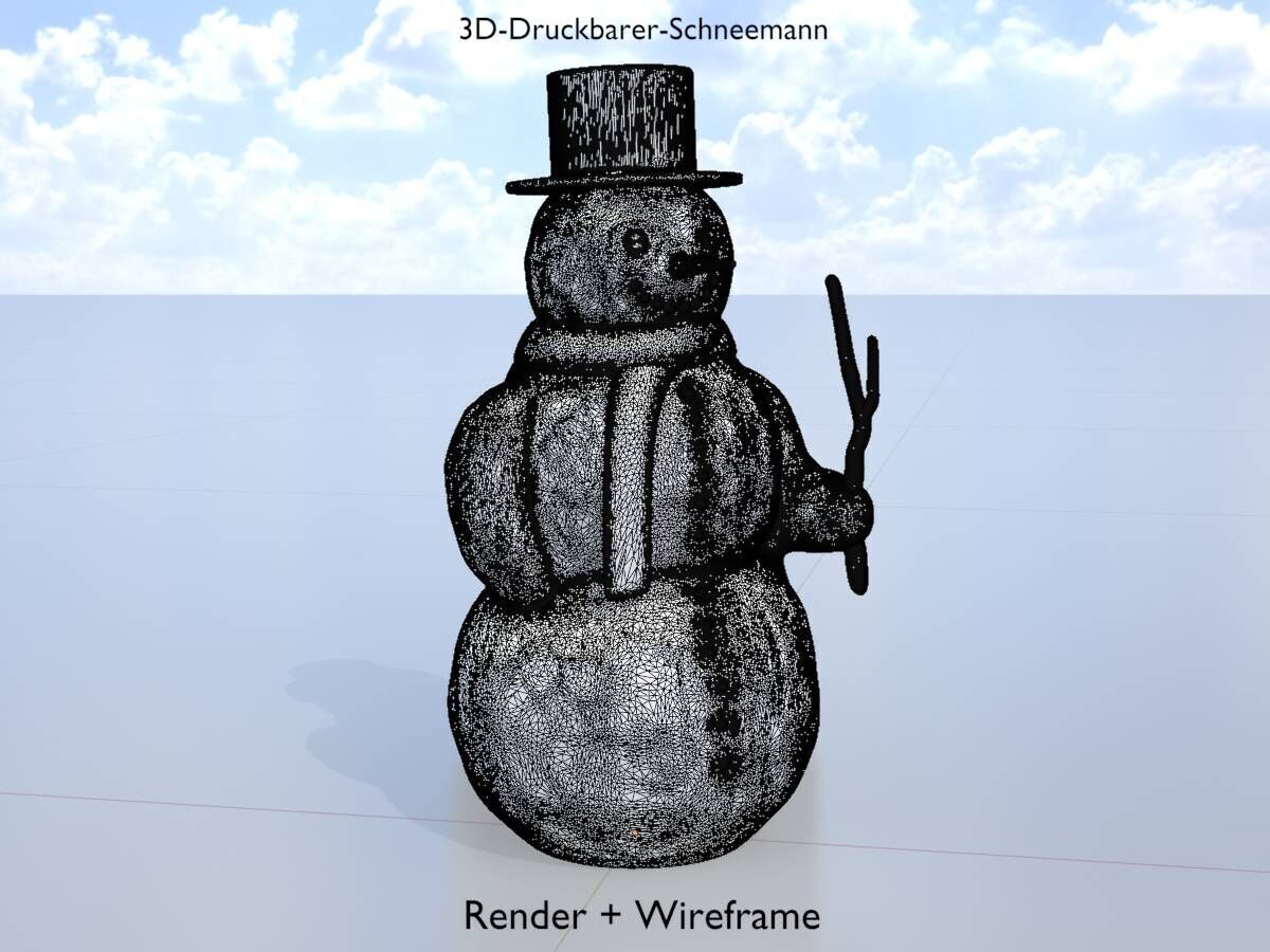 Snowman 3d-printable 3D print model_5