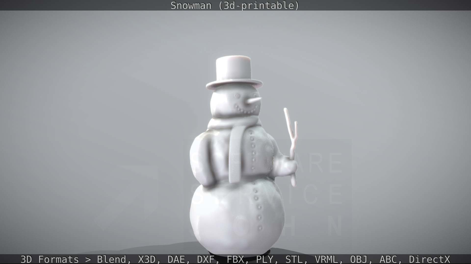 Snowman 3d-printable 3D print model_36