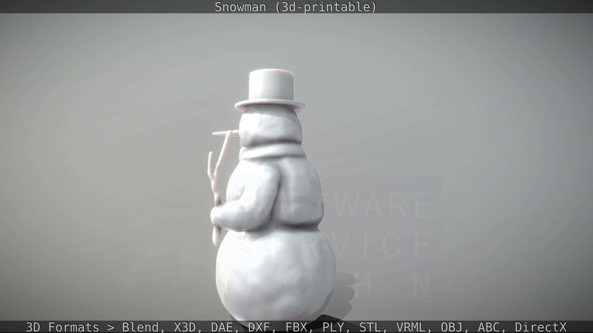 Snowman 3d-printable 3D print model_40