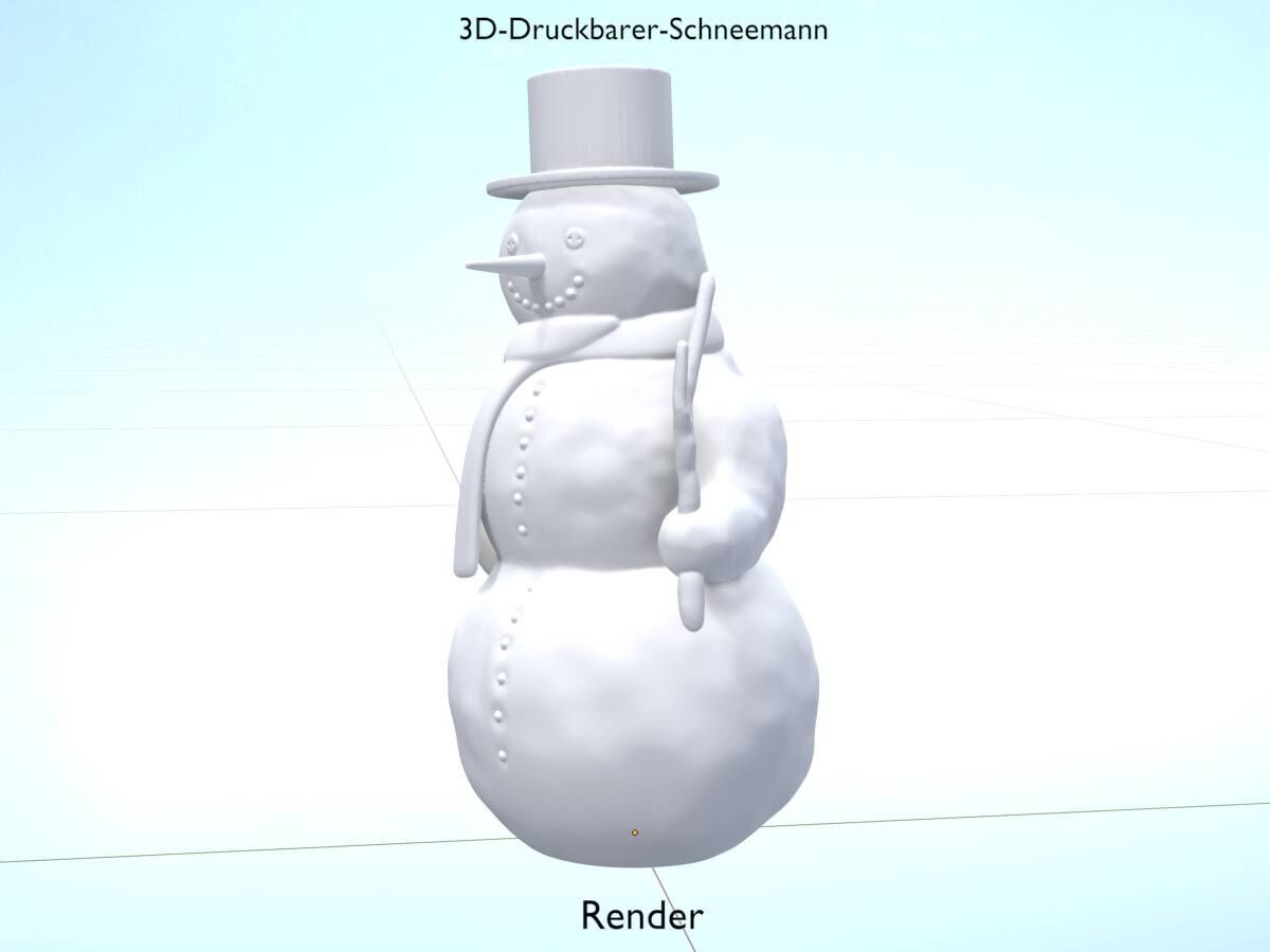 Snowman 3d-printable 3D print model_10
