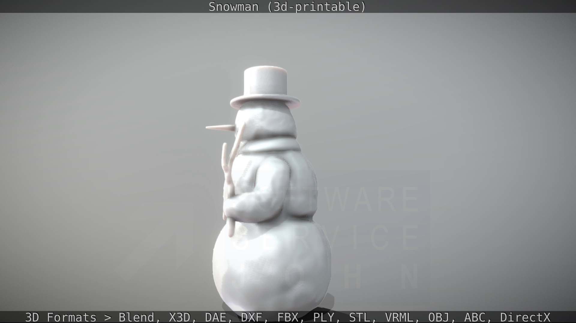 Snowman 3d-printable 3D print model_39
