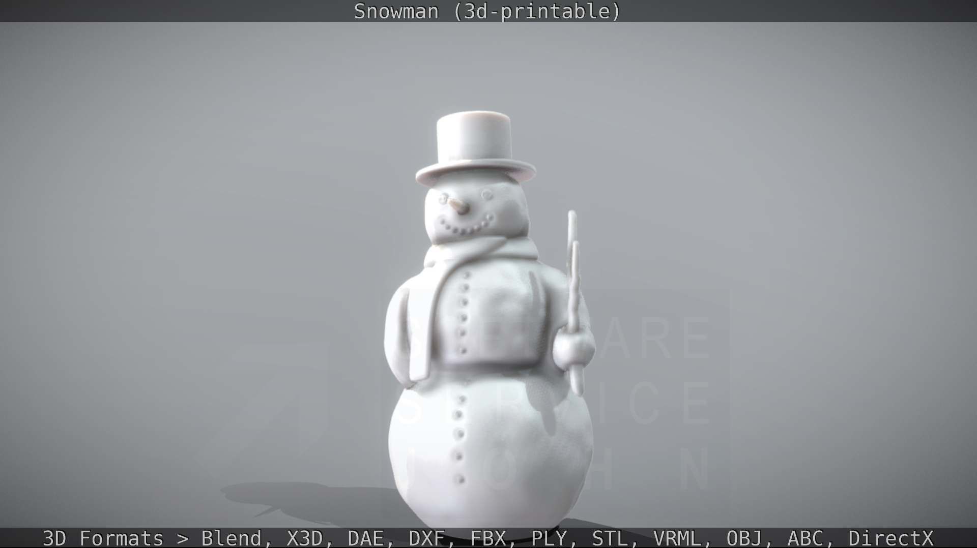 Snowman 3d-printable 3D print model_34