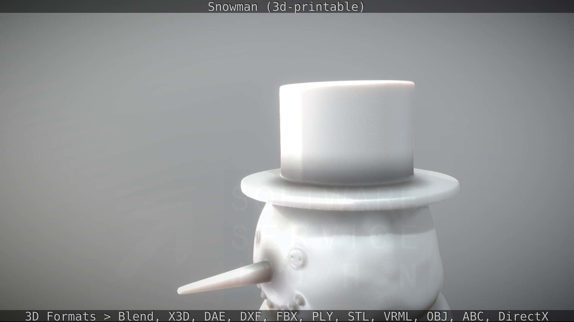 Snowman 3d-printable 3D print model_49