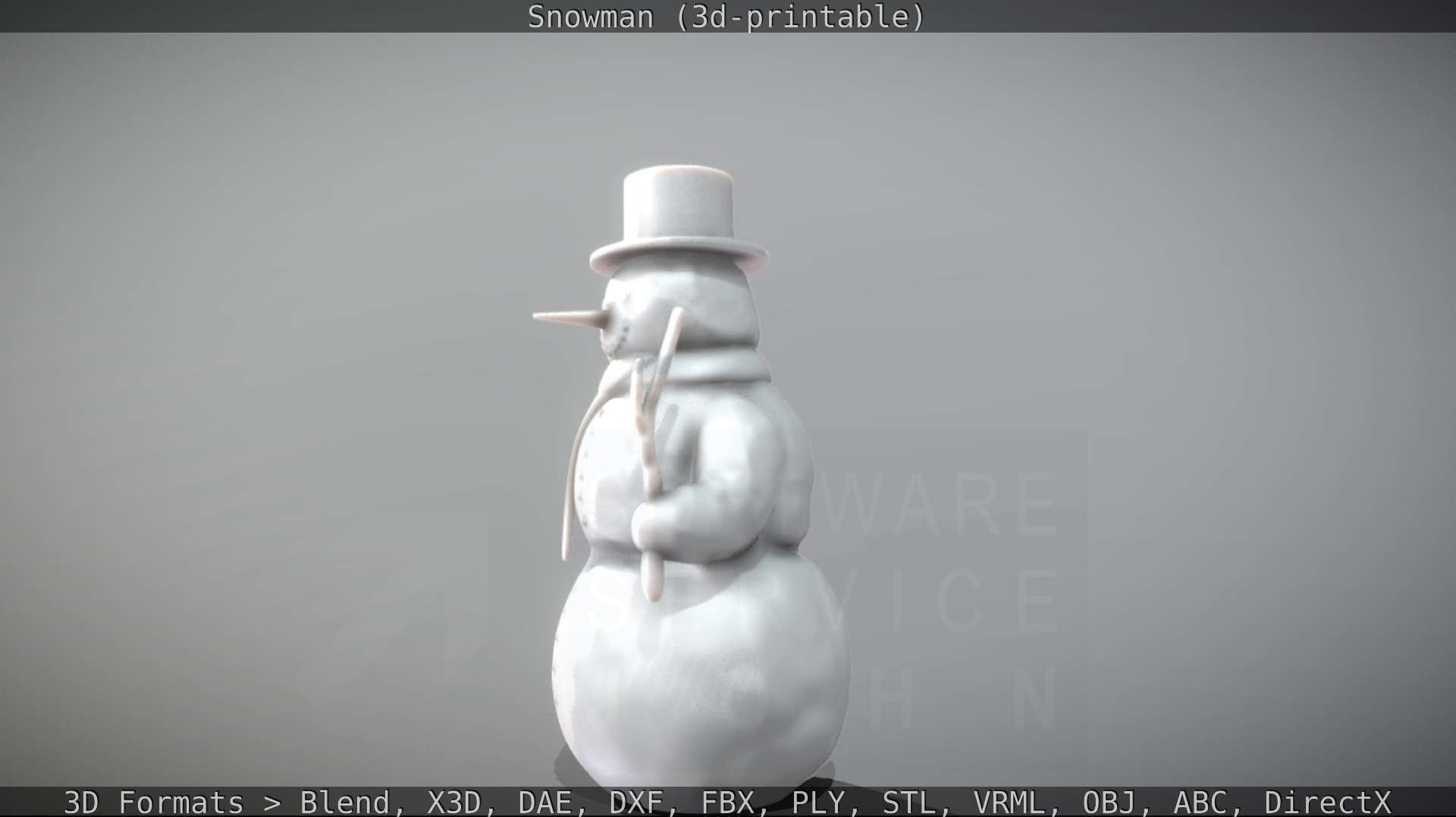 Snowman 3d-printable 3D print model_38