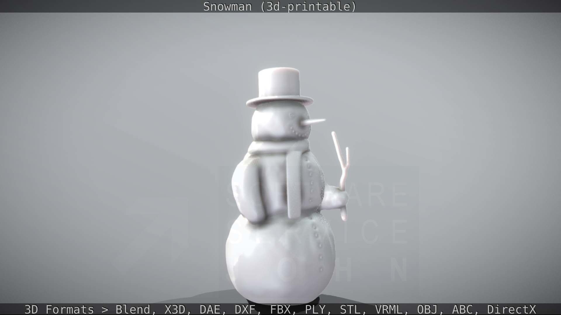 Snowman 3d-printable 3D print model_31