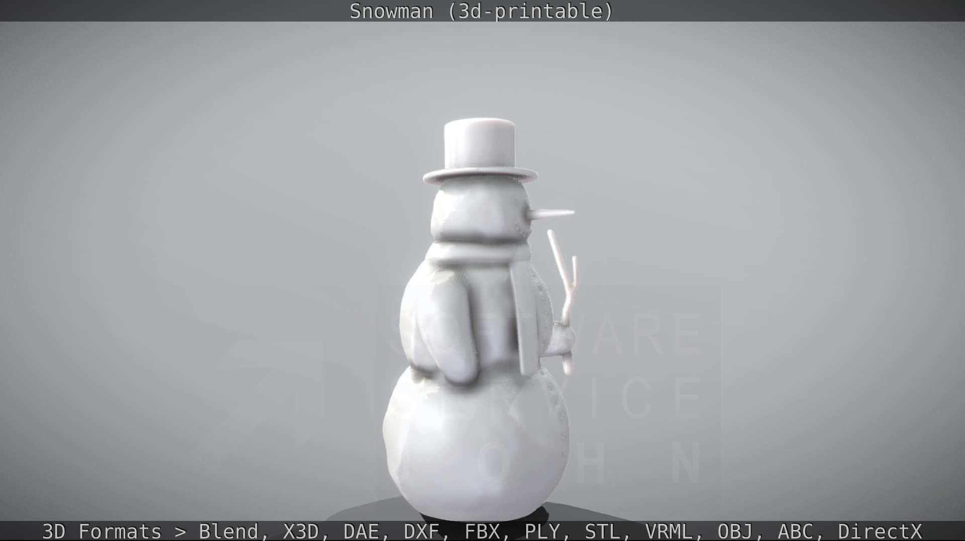 Snowman 3d-printable 3D print model_30