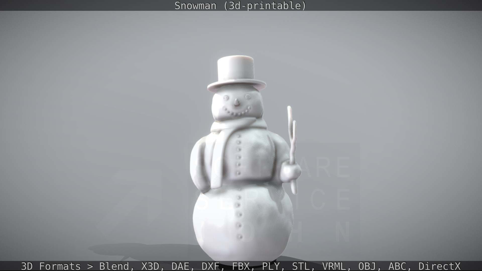 Snowman 3d-printable 3D print model_37
