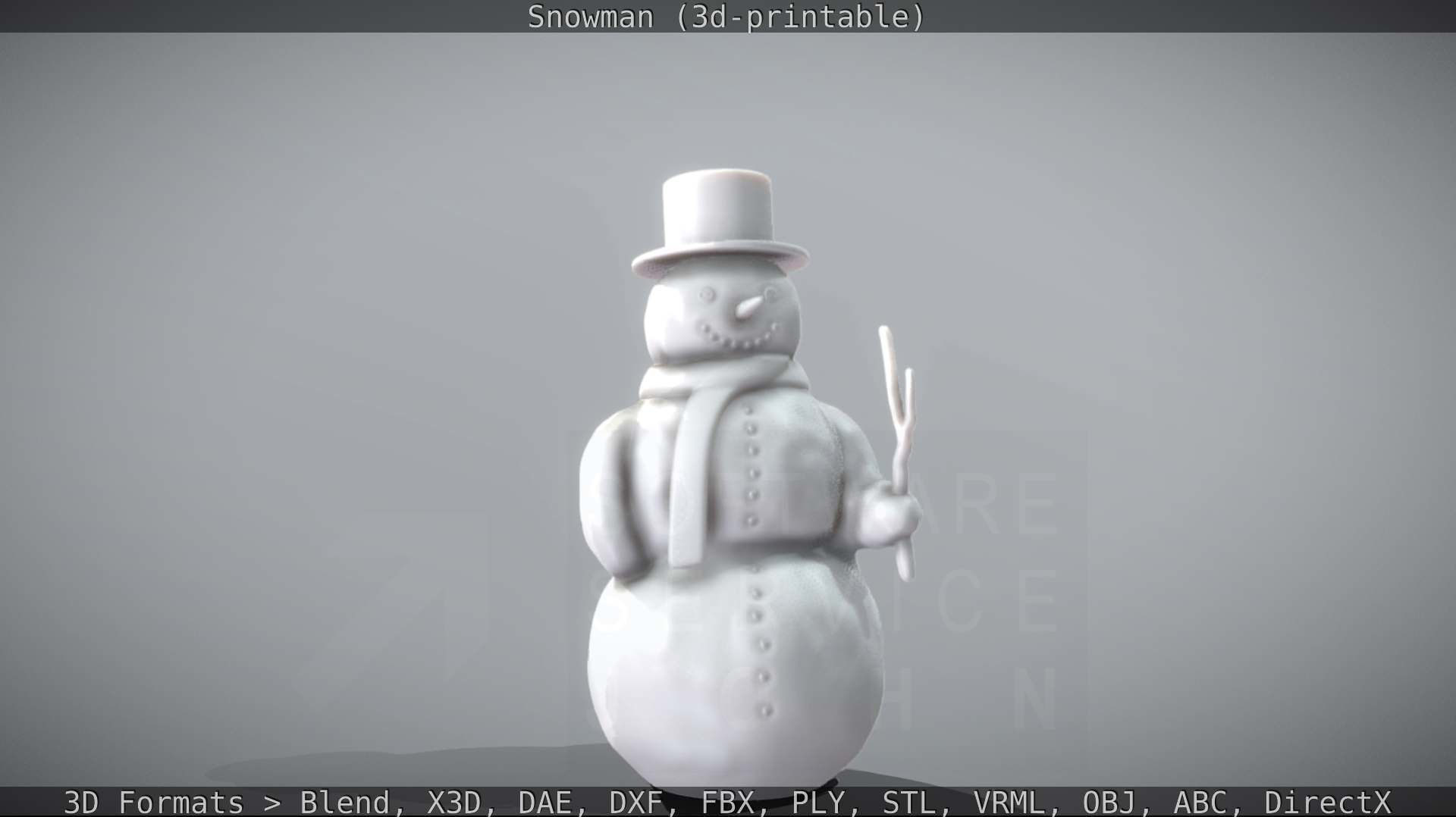 Snowman 3d-printable 3D print model_32