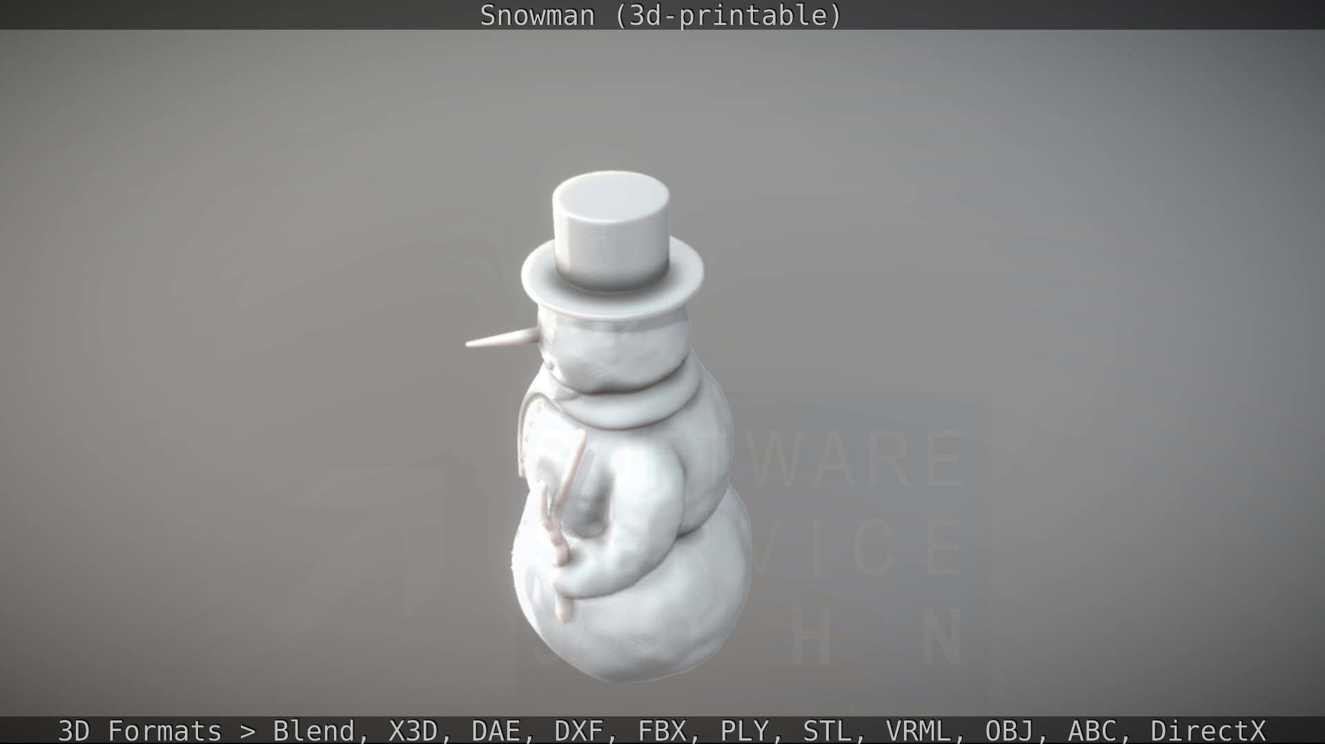 Snowman 3d-printable 3D print model_41