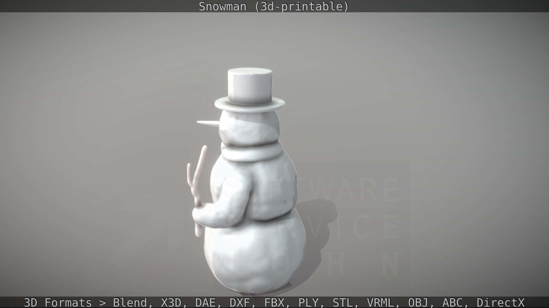 Snowman 3d-printable 3D print model_43
