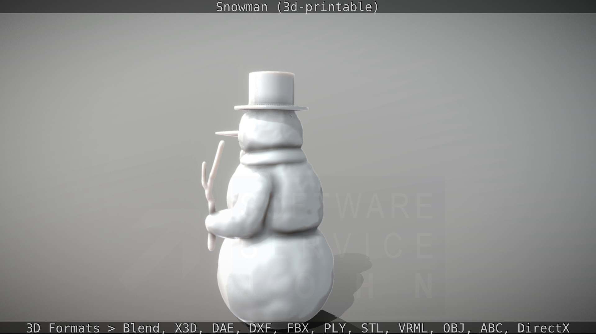 Snowman 3d-printable 3D print model_42
