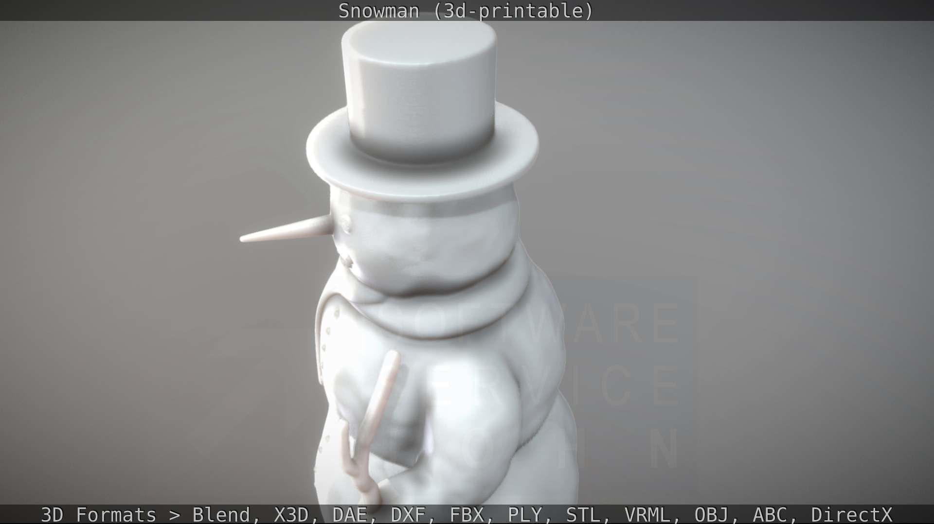 Snowman 3d-printable 3D print model_44