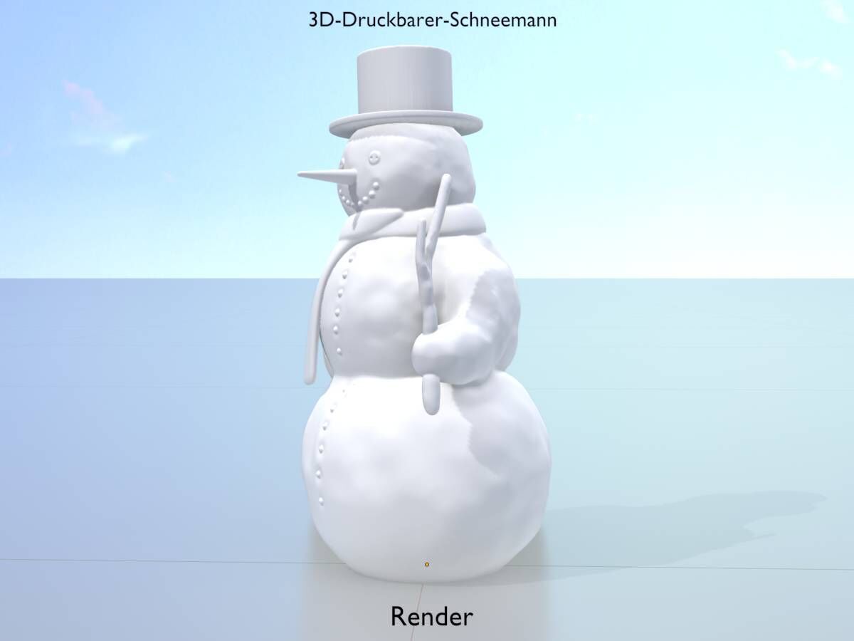 Snowman 3d-printable 3D print model_3