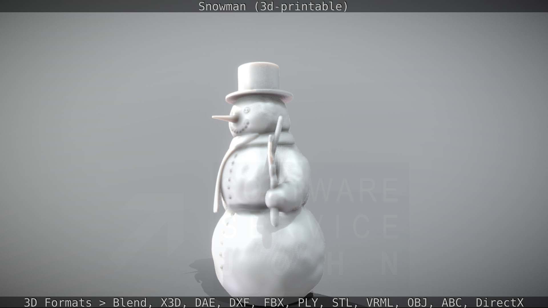 Snowman 3d-printable 3D print model_33