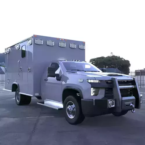 Silverado 2021 Ambulance Low-poly 3D model