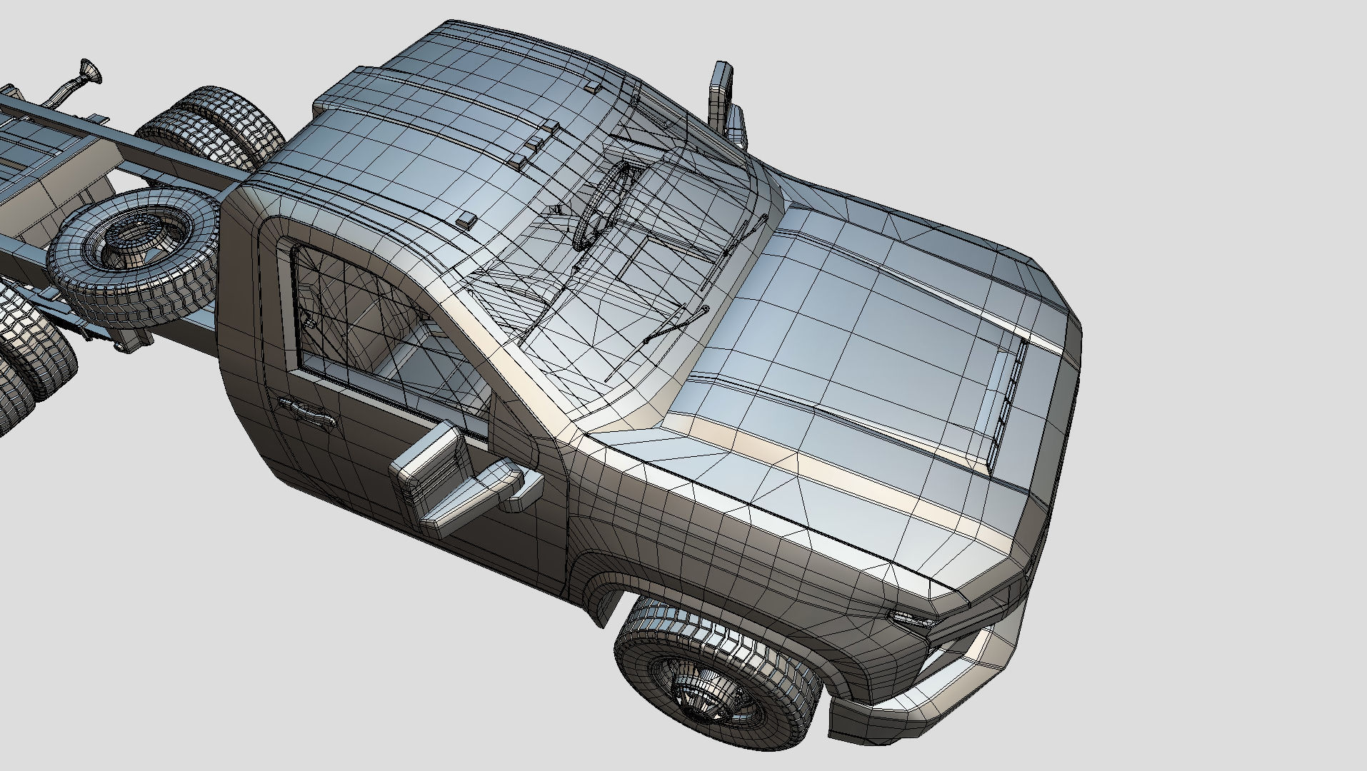 Chevrolet Silverado 3500 2021 truck Low-poly 3D model_22