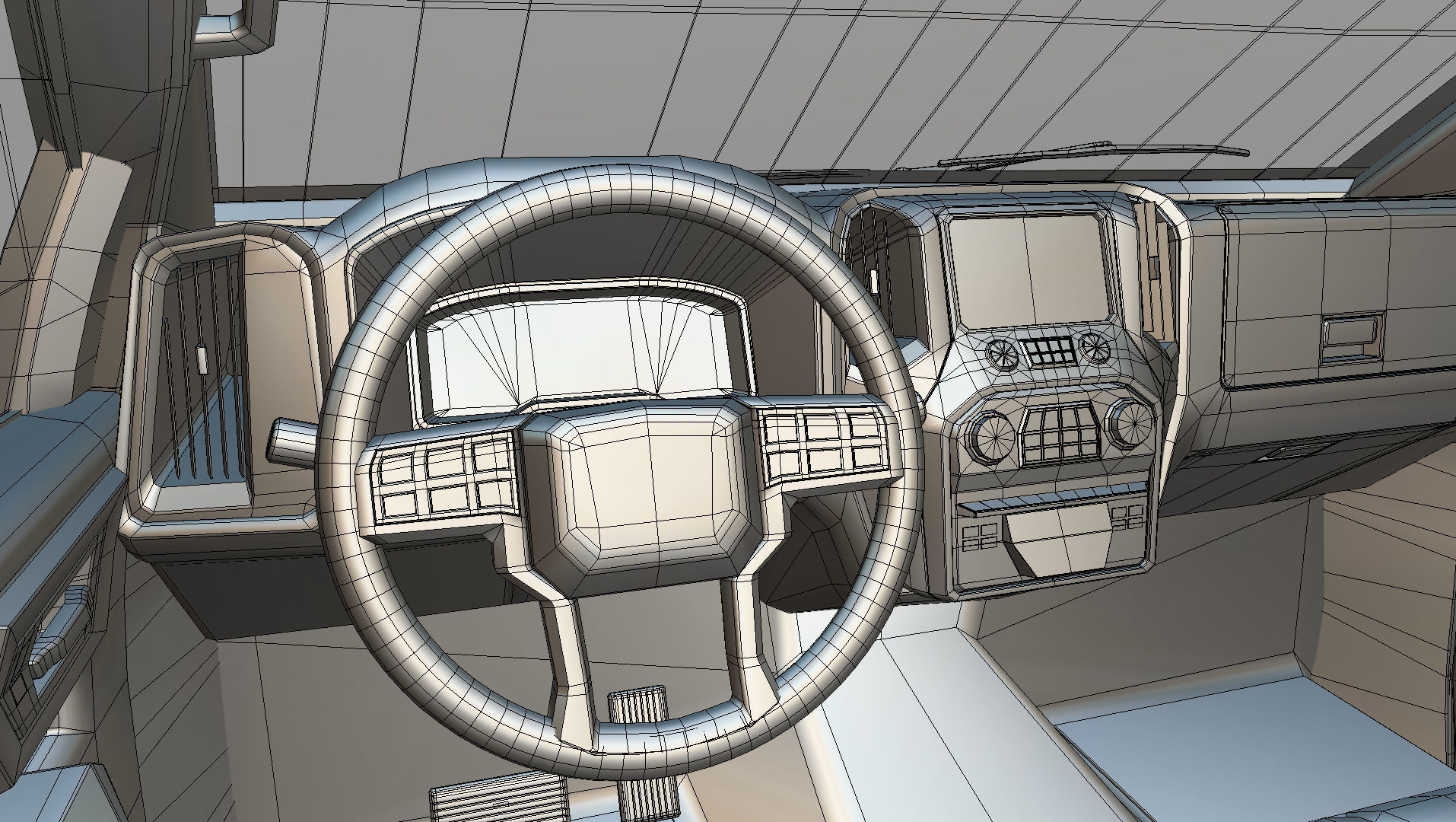 Chevrolet Silverado 3500 2021 truck Low-poly 3D model_26