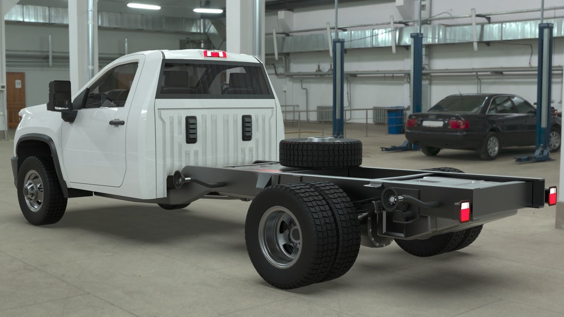 Chevrolet Silverado 3500 2021 truck Low-poly 3D model_9