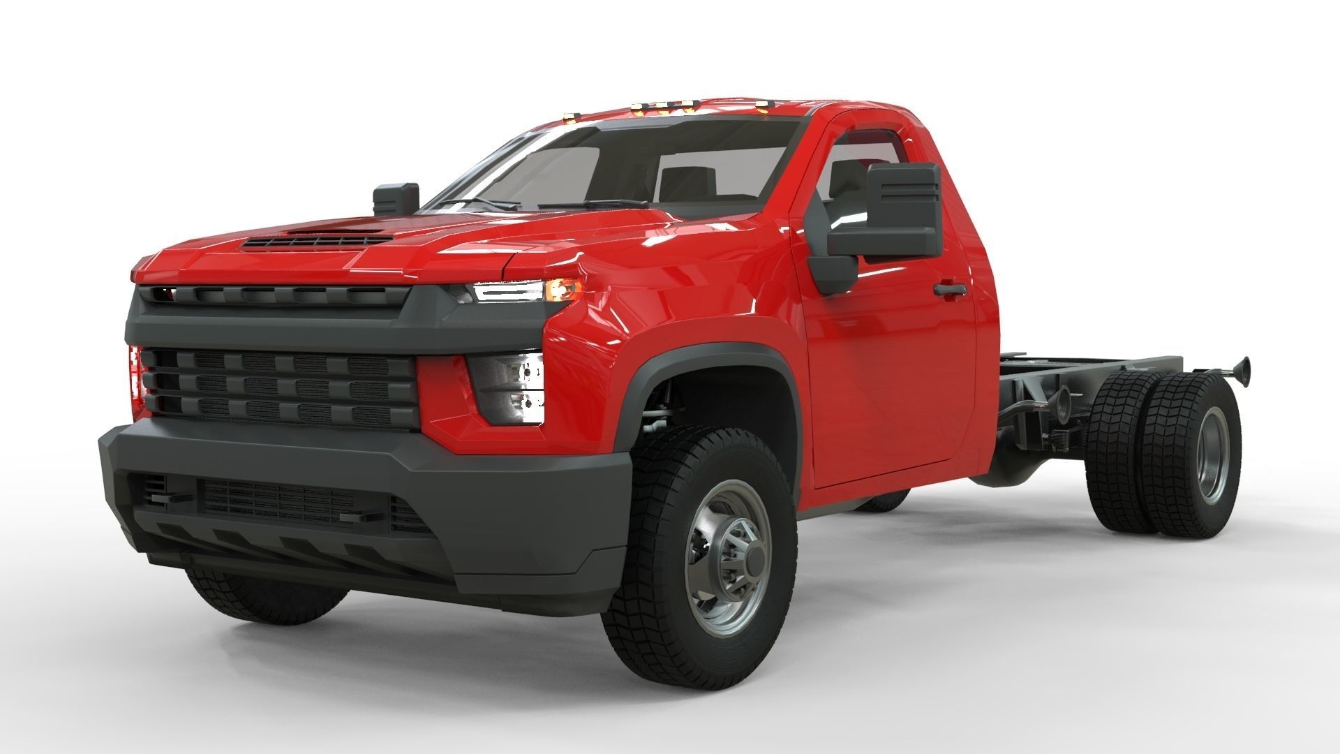 Chevrolet Silverado 3500 2021 truck Low-poly 3D model_2