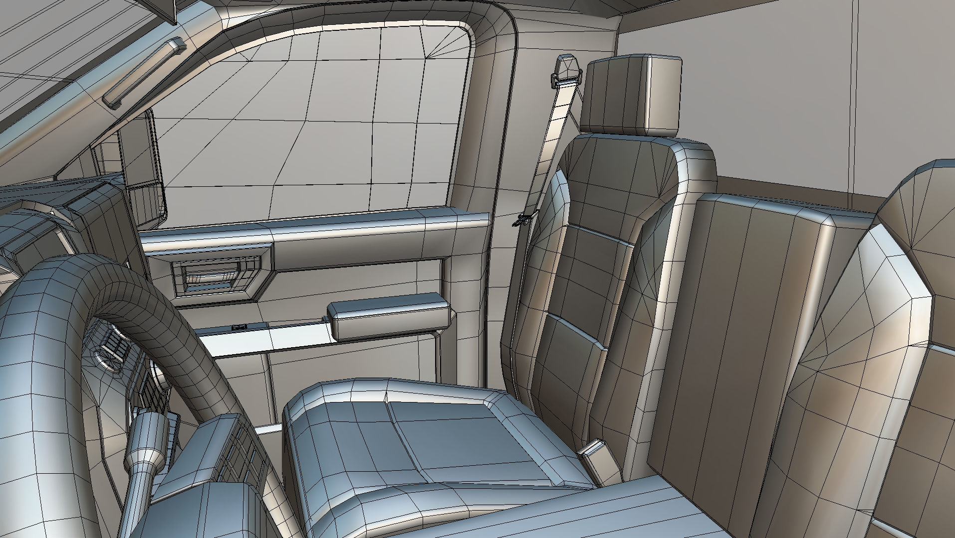 Chevrolet Silverado 3500 2021 truck Low-poly 3D model_23