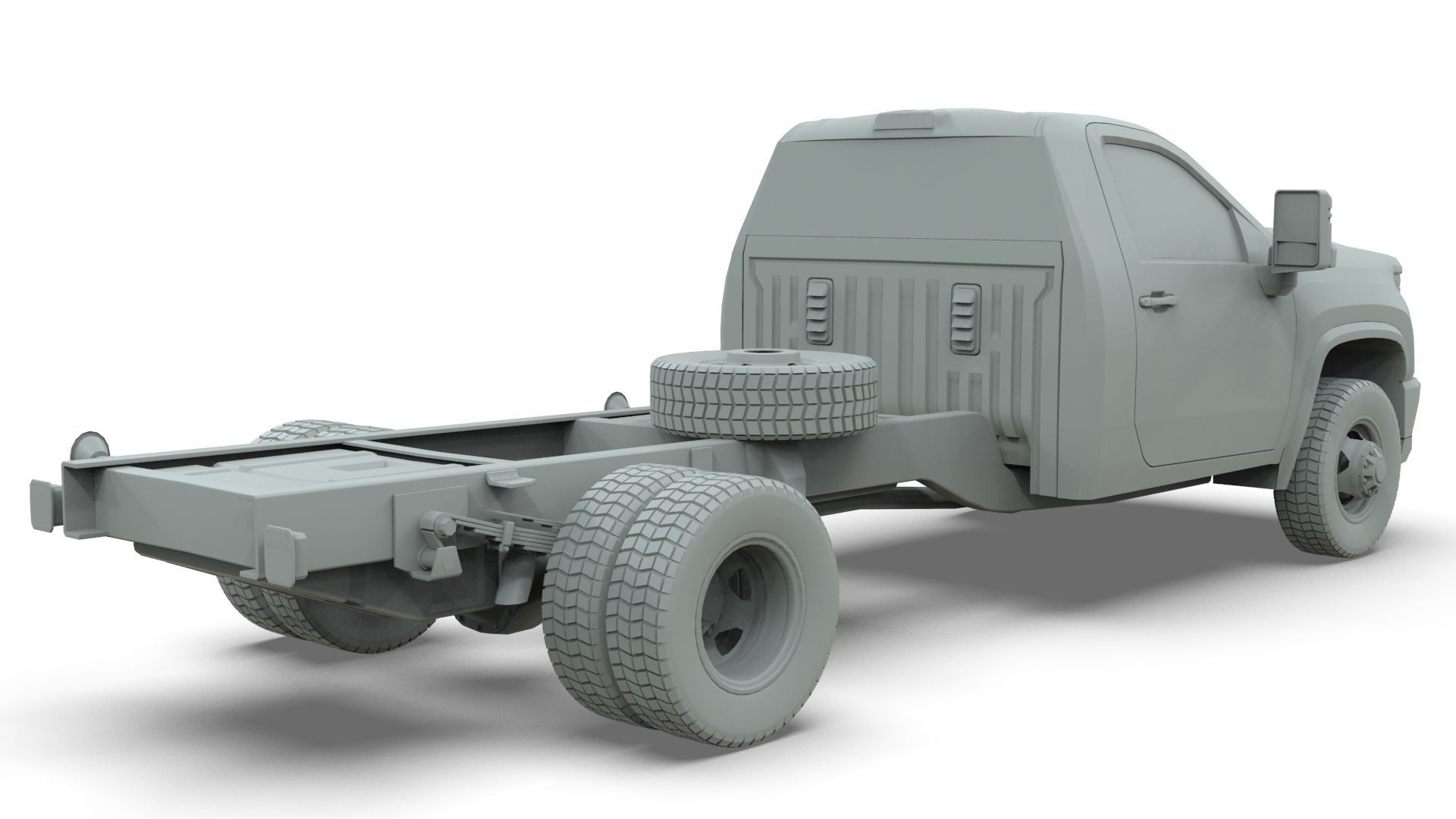 Chevrolet Silverado 3500 2021 truck Low-poly 3D model_11