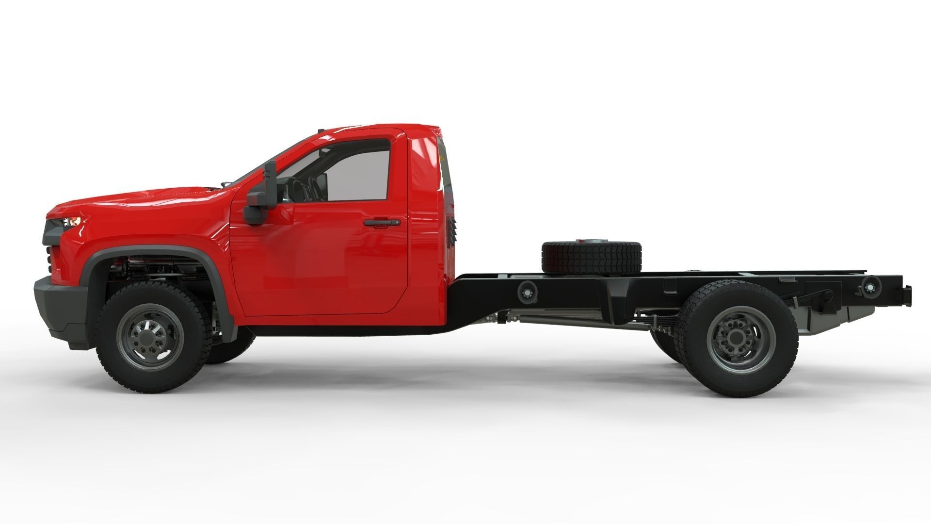 Chevrolet Silverado 3500 2021 truck Low-poly 3D model_3
