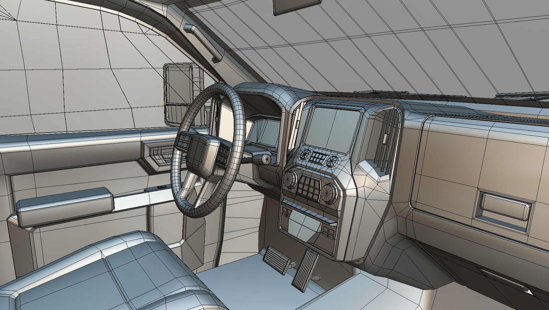 Chevrolet Silverado 3500 2021 truck Low-poly 3D model_25