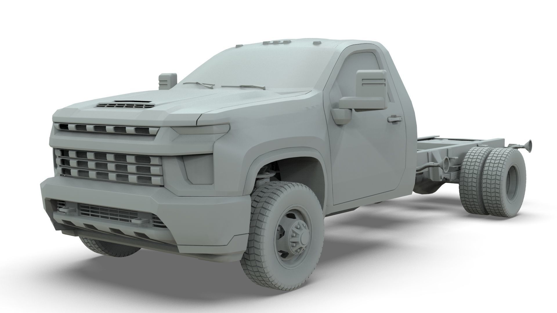 Chevrolet Silverado 3500 2021 truck Low-poly 3D model_10