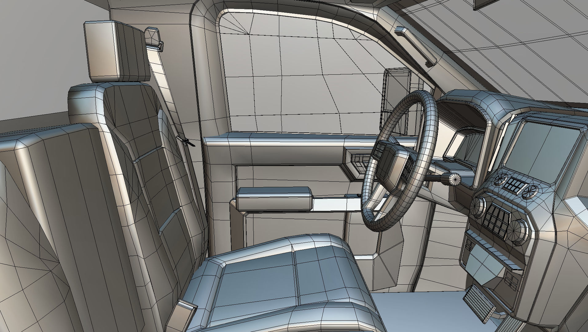 Chevrolet Silverado 3500 2021 truck Low-poly 3D model_24