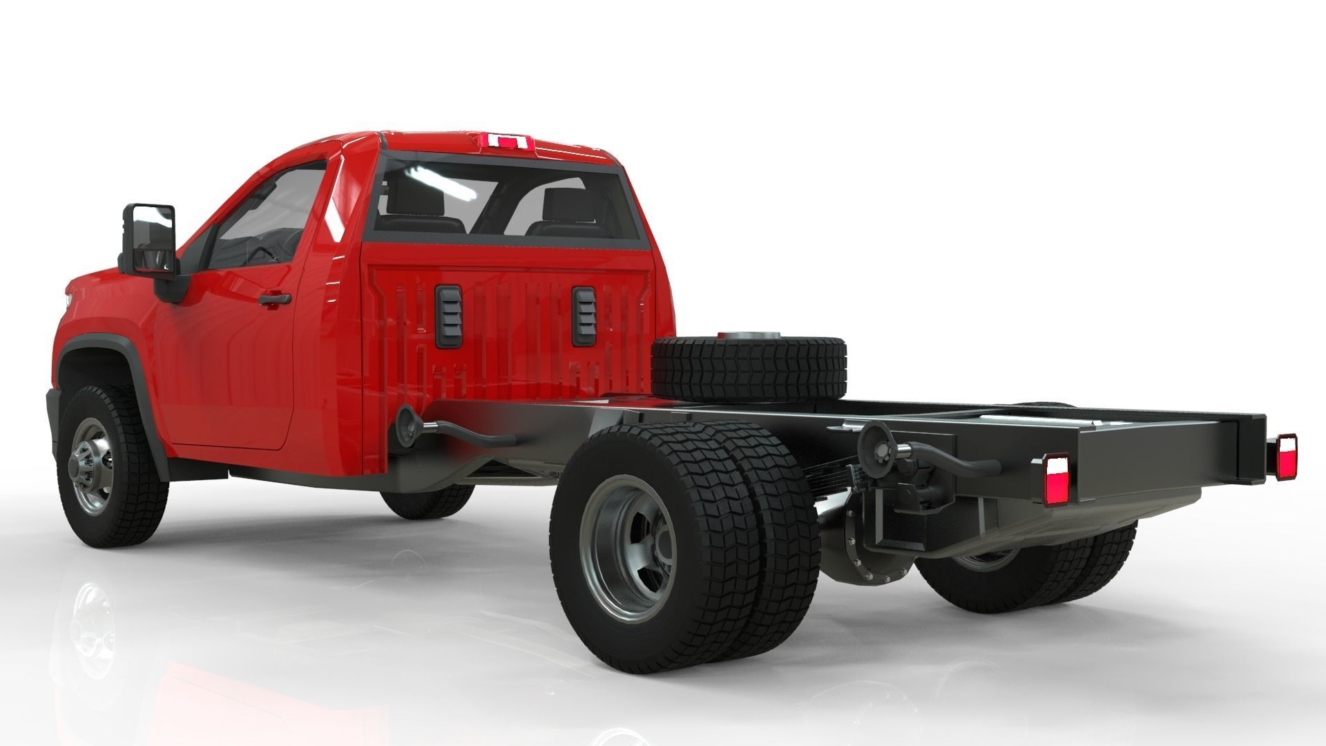 Chevrolet Silverado 3500 2021 truck Low-poly 3D model_4