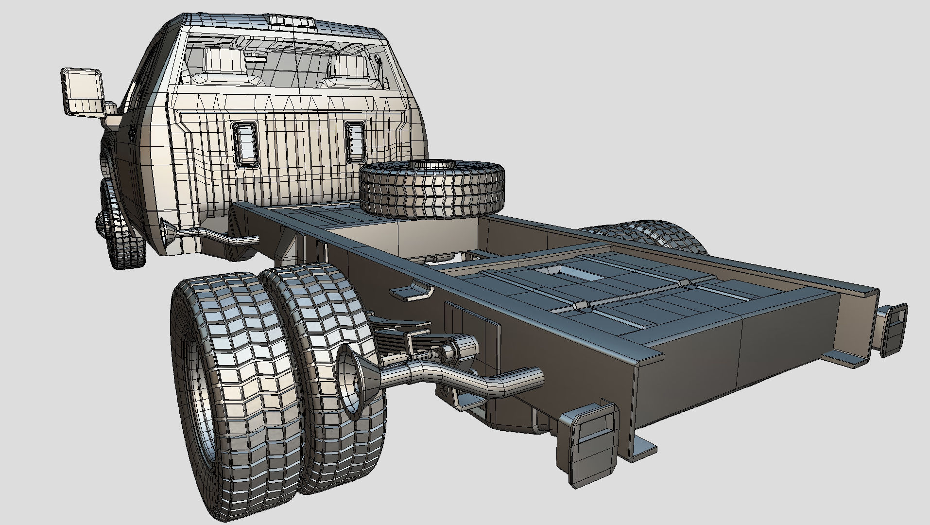 Chevrolet Silverado 3500 2021 truck Low-poly 3D model_21