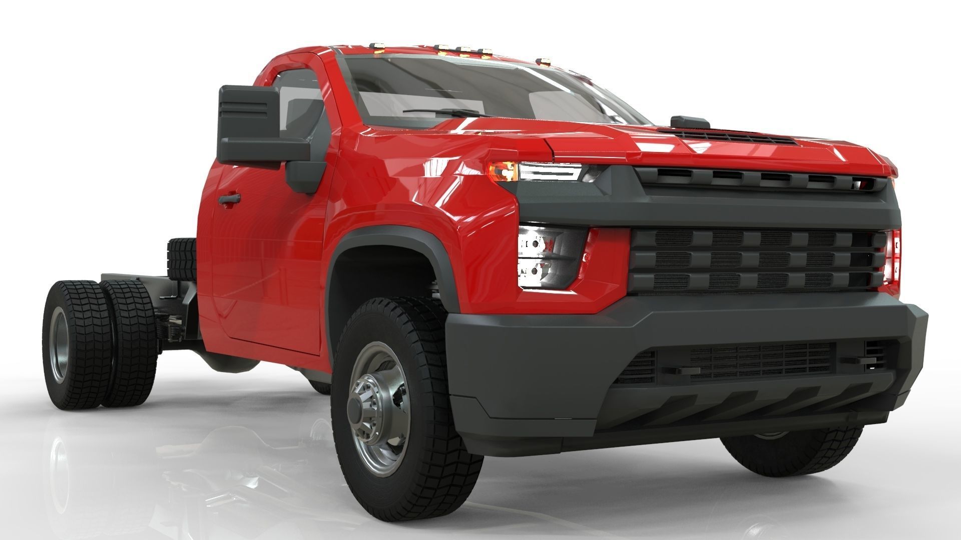 Chevrolet Silverado 3500 2021 truck Low-poly 3D model_6