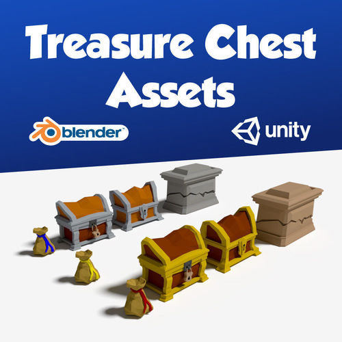 Loot Chest Lowpoly Game Assets - In Unity Too Low-poly 3D model