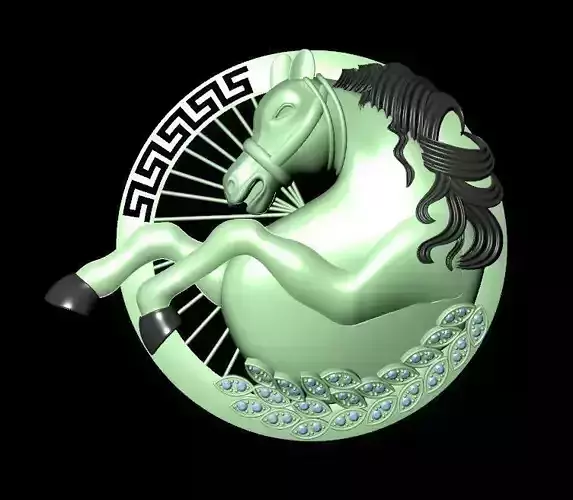 Horse Pendent 3D print model