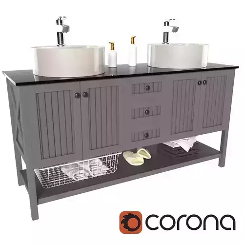 Double Bathroom Vanity Set