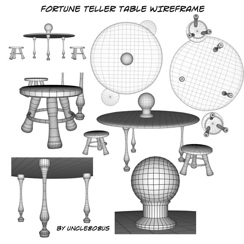Fortune Teller Table 3D model_2