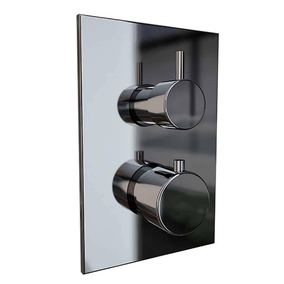 Bathroom Set chrome shower valve 3D model_2