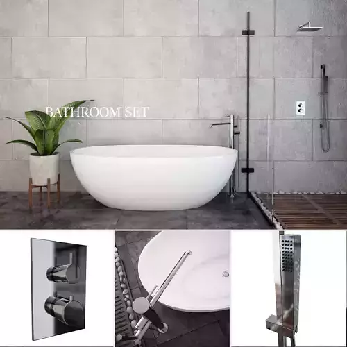 Bathroom Set chrome shower valve