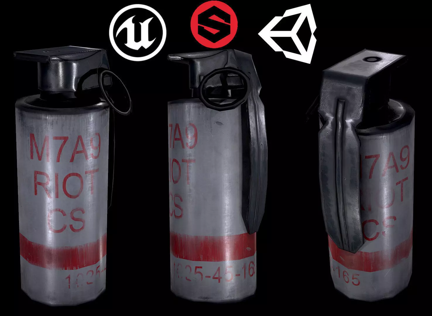 smoke Grenade Free low-poly 3D model