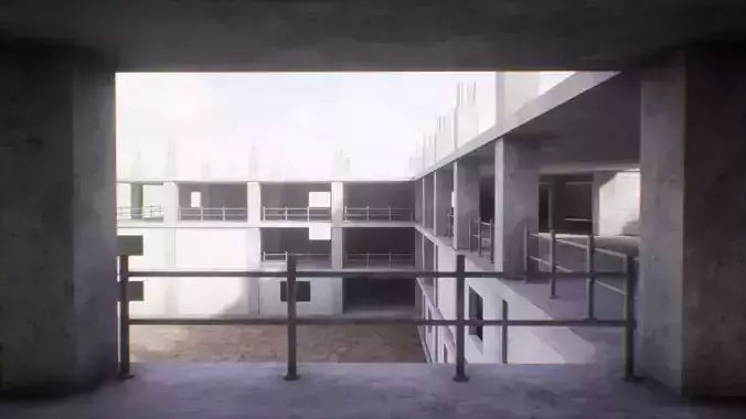 Construction Site Low-poly 3D model