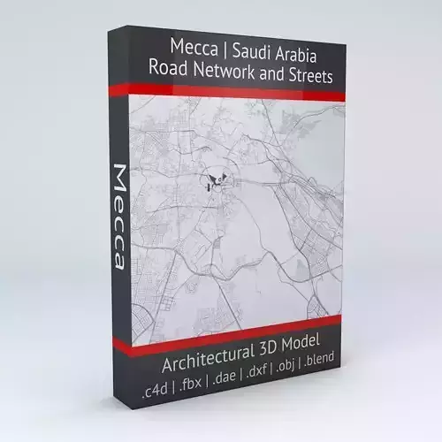Mecca Road Network and Streets 3D model