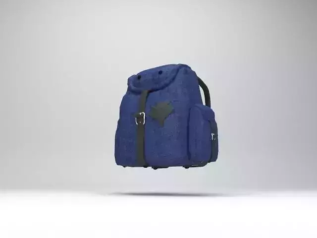 Back-pack denim backpack mockup