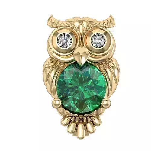fashion earring owl with gems    
