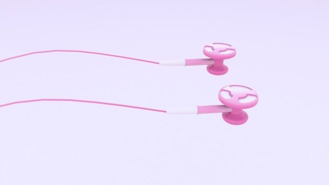 headphone earphones 3D model