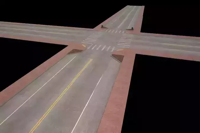 Road Set 2 crossed streets