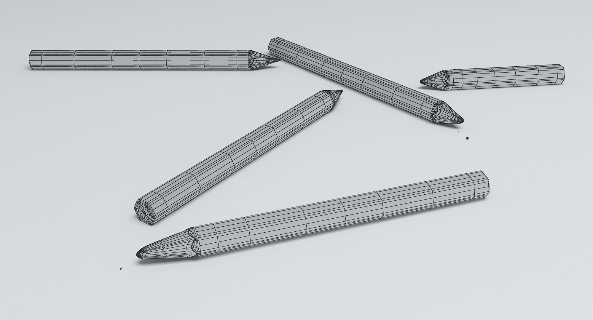 Coloring Pencils 3D model_6