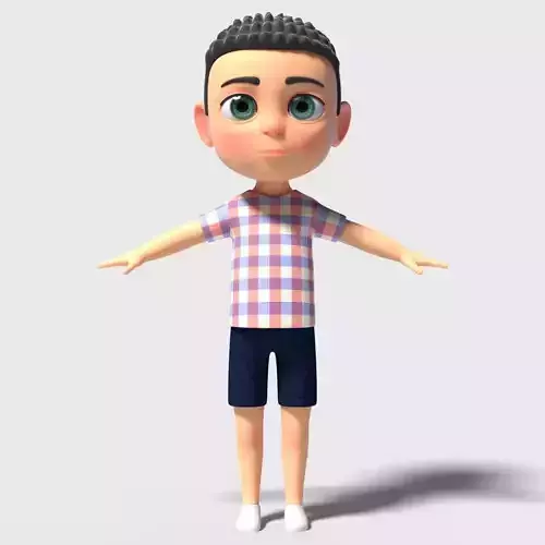 Daniel Rigged Low-poly 3D model