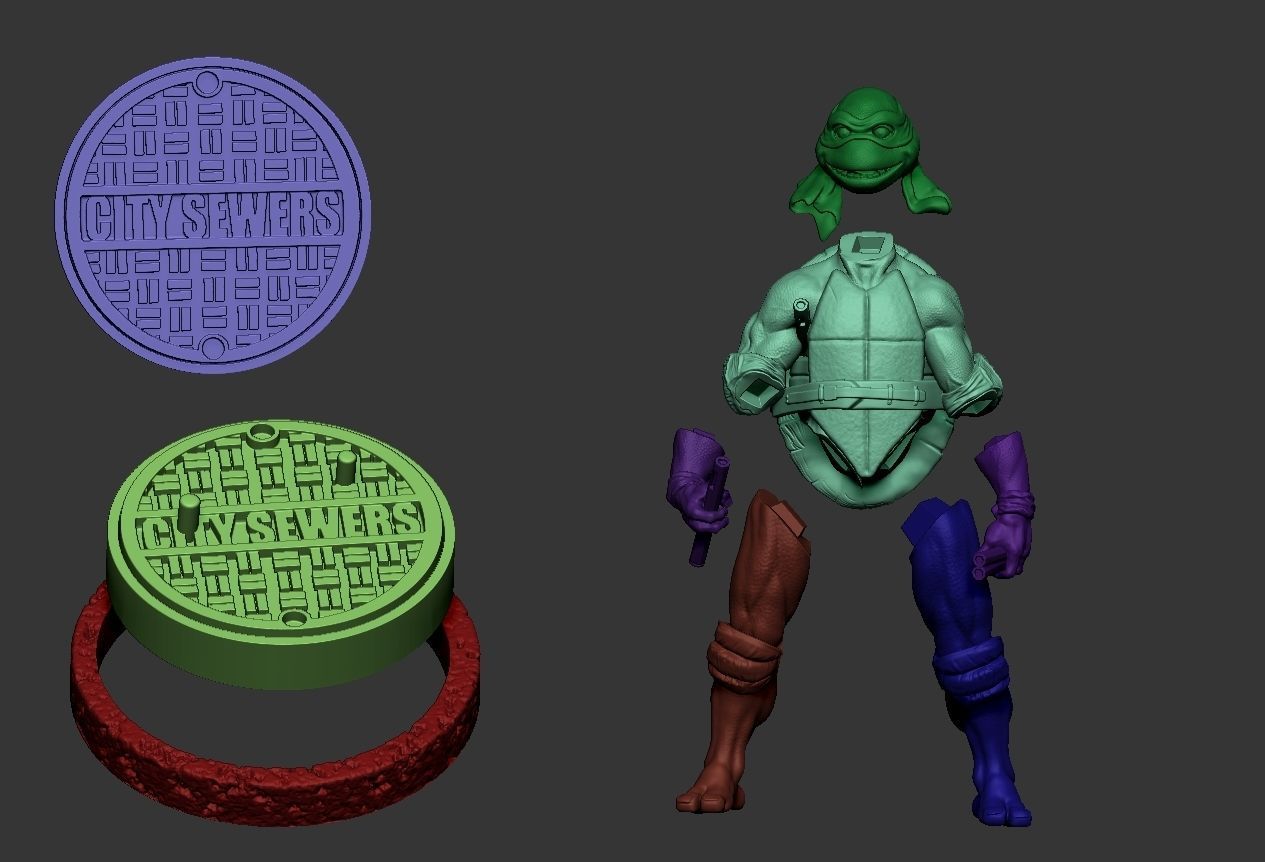 Michelangelo 6th scale TMNT 3D print model_2